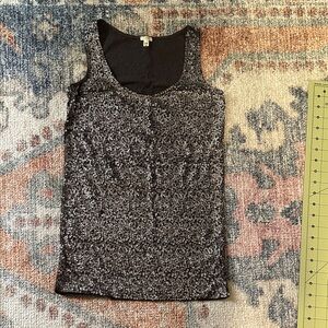 J. Crew Charcoal Sequin Party Tank Top
